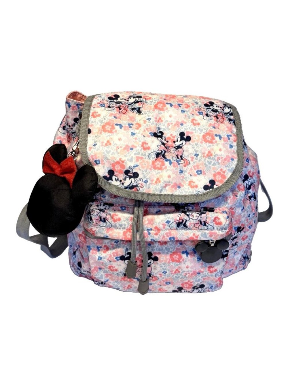 LeSportsac Mickey Minnie Spring Fling Mini Voyager Backpack + Bag Charm